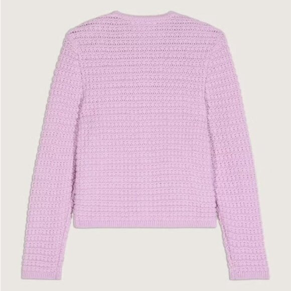 NEW Ba&sh Bash Gaspard Tweed Cardigan Jacket In Purple Lilac | size 1 / S - Picture 5 of 12